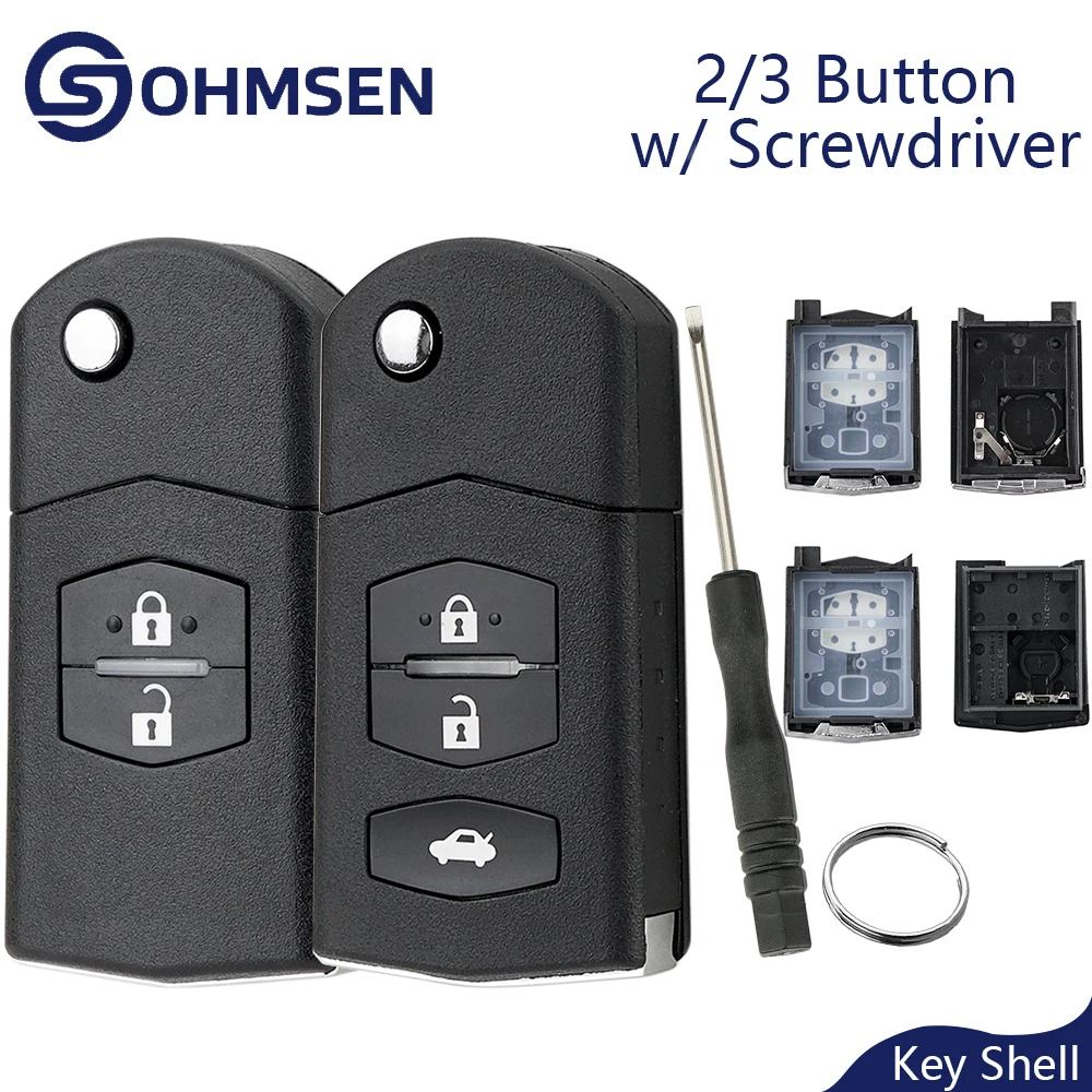 OHMSEN для Mazda 2 3 5 6 RX8 MX5 2/3 кнопочный откидной пульт дистанционного управления, сменный чехол
OHMSEN для Mazda 2 3 5 6 RX8 MX5 2/3 кнопочный откидной пульт дистанционного управления, сменный чехол