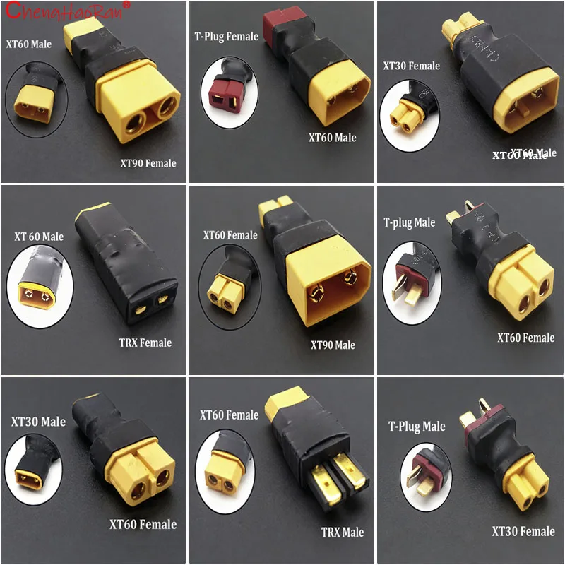 ChengHaoRan 1/2PC Adapter XT30 XT60 XT90 To T Plug TRX Series Parallel Direct Connection Male Female Conneter Control Parts DIY
ChengHaoRan 1/2PC Adapter XT30 XT60 XT90 To T Plug TRX Series Parallel Direct Connection Male Female Conneter Control Parts DIY