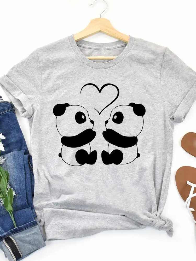 Ladies Clothing Short Sleeve Graphic Tee Fashion Female Casual Panda Love Sweet Trend 90s Women T Clothes Print T-shirts
Ladies Clothing Short Sleeve Graphic Tee Fashion Female Casual Panda Love Sweet Trend 90s Women T Clothes Print T-shirts