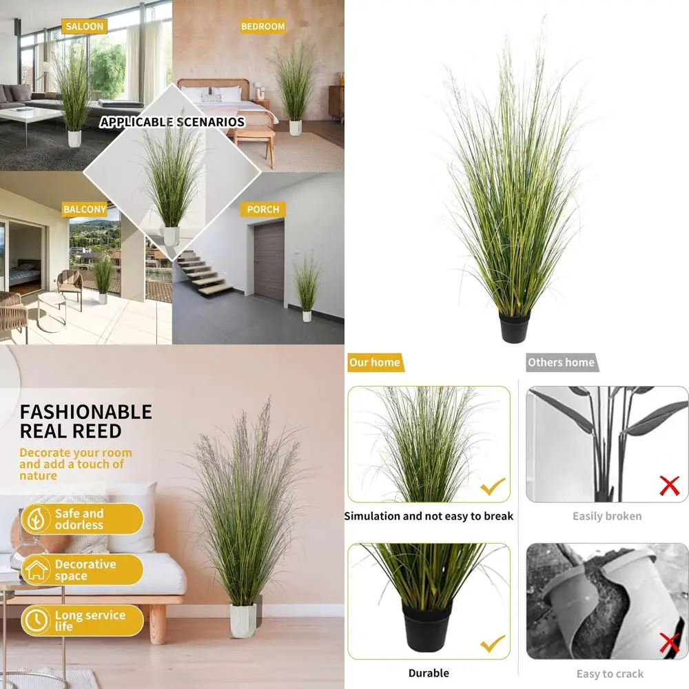 Искусственное травяное растение высотой 5 футов для домашнего декора, искусственные растения и цветы в горшке, искусственное домашнее растение
Искусственное травяное растение высотой 5 футов для домашнего декора, искусственные растения и цветы в горшке, искусственное домашнее растение