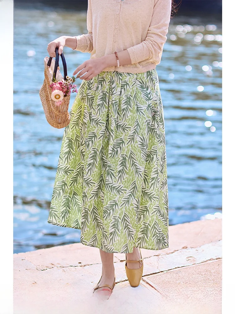 Юбка макси А-силуэта с цветочным принтом, женская, средней длины, весенняя мода 2025, новая, универсальная, фасон F-образной длины
Юбка макси А-силуэта с цветочным принтом, женская, средней длины, весенняя мода 2025, новая, универсальная, фасон F-образной длины