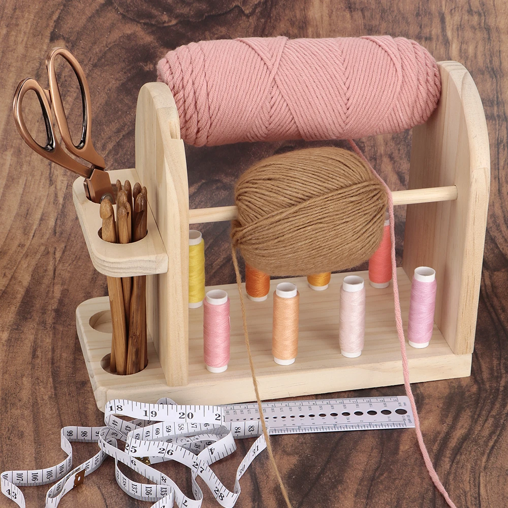 1 Set Portable Wooden Rotating Yarn Holder, Dual Rotating Design, Knitting & Crochet Organizer - Non-Slip Base Wool Dispenser
1 Set Portable Wooden Rotating Yarn Holder, Dual Rotating Design, Knitting & Crochet Organizer - Non-Slip Base Wool Dispenser