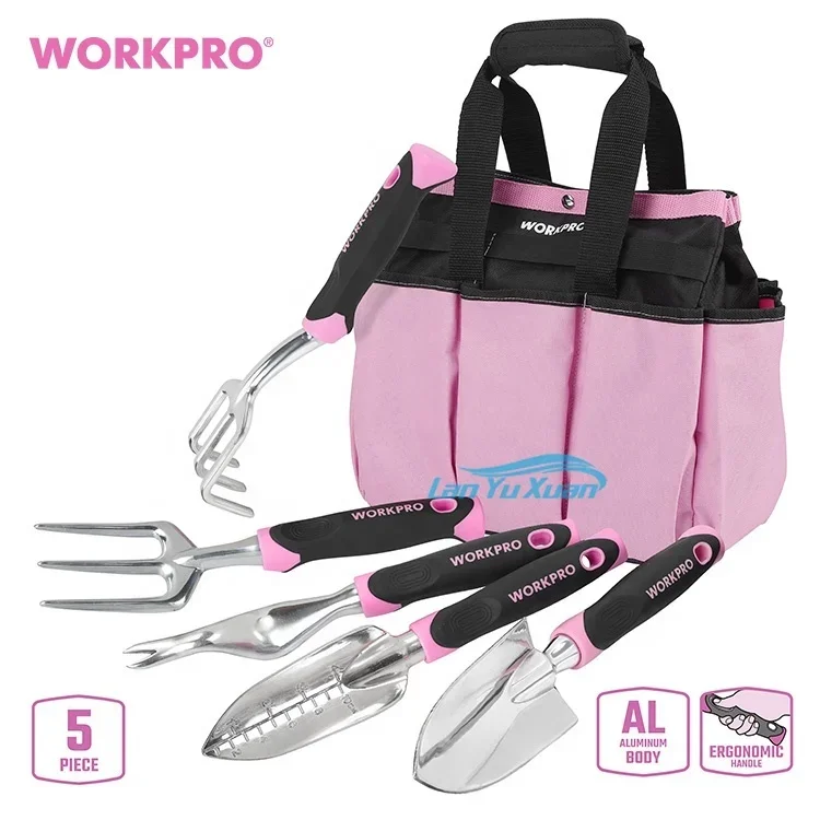 WORKPRO 5pcs Pink Gardening Digging Tools Trowel Transplanter Weeder Hand Rake Fork Garden Tool Set
WORKPRO 5pcs Pink Gardening Digging Tools Trowel Transplanter Weeder Hand Rake Fork Garden Tool Set