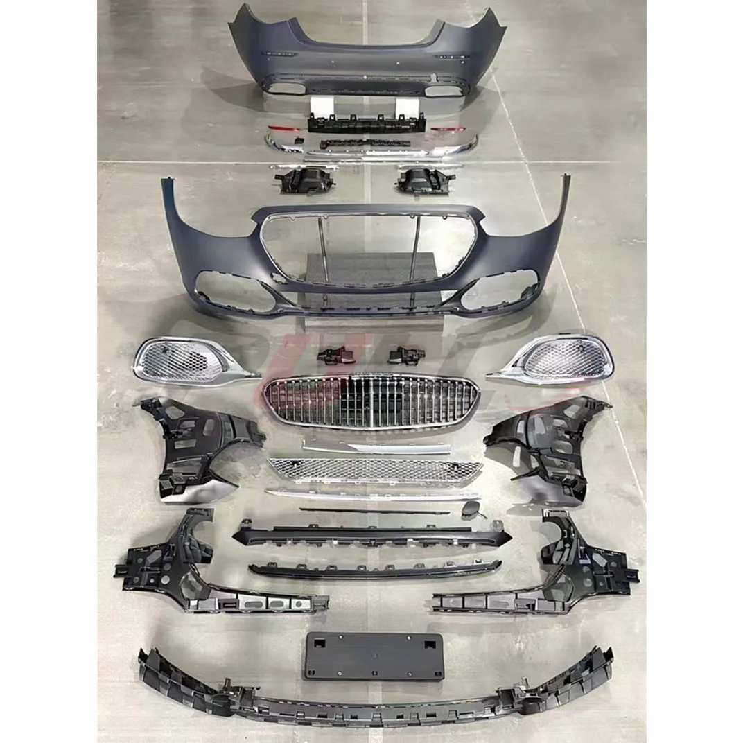 For Benz W223 Change to Maybach Style Body Kits Include Front and Rear Bumper Grille Exhaust Pipes
For Benz W223 Change to Maybach Style Body Kits Include Front and Rear Bumper Grille Exhaust Pipes
