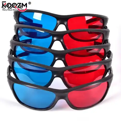 5pcs/set Frame Red Blue 3D Glasses For Dimensional Anaglyph Movie Game DVD