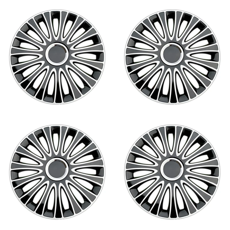 Комплект из 4 черных и серебристых колпаков для колес автомобиля, 14 дюймов, из АБС-пластика
Комплект из 4 черных и серебристых колпаков для колес автомобиля, 14 дюймов, из АБС-пластика