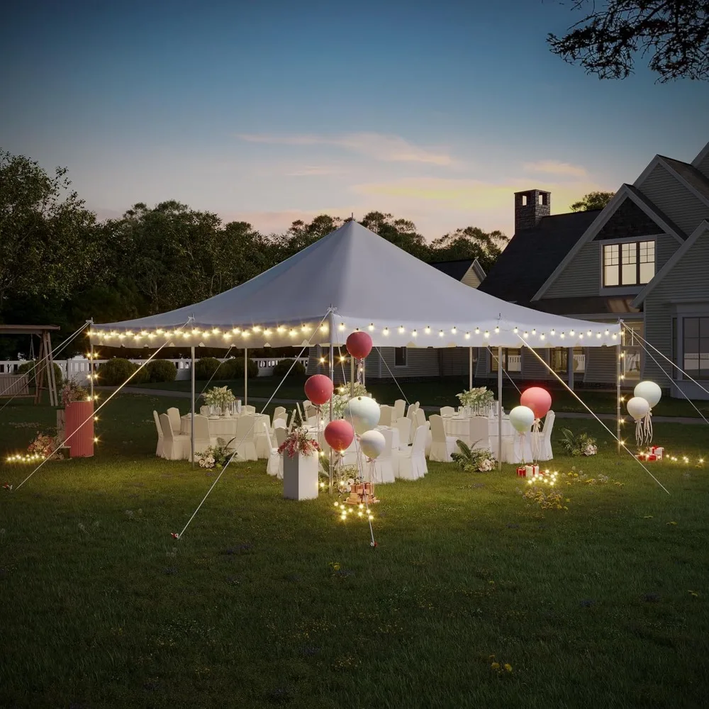 20x20ft Pole Party Tent, Weekend Canopy Heavy Duty with Carry Bags, PVC Fire Retardant Outdoor Canopies for 80 People, Large Te
20x20ft Pole Party Tent, Weekend Canopy Heavy Duty with Carry Bags, PVC Fire Retardant Outdoor Canopies for 80 People, Large Te