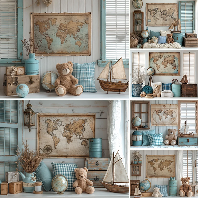LS Photography Backgrounds Adventure Travel Kids Birthday Cake Smash Photo Backsdrops Bedroom Cute Bear Map Decor Props
LS Photography Backgrounds Adventure Travel Kids Birthday Cake Smash Photo Backsdrops Bedroom Cute Bear Map Decor Props