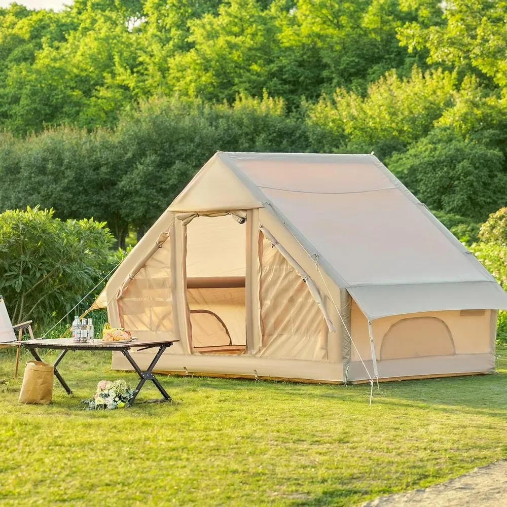 Inflatable Camping Tent, 4-6 Person Air Glamping Tent with Pump, Waterproof Blow up Tent with Dual Doors
Inflatable Camping Tent, 4-6 Person Air Glamping Tent with Pump, Waterproof Blow up Tent with Dual Doors