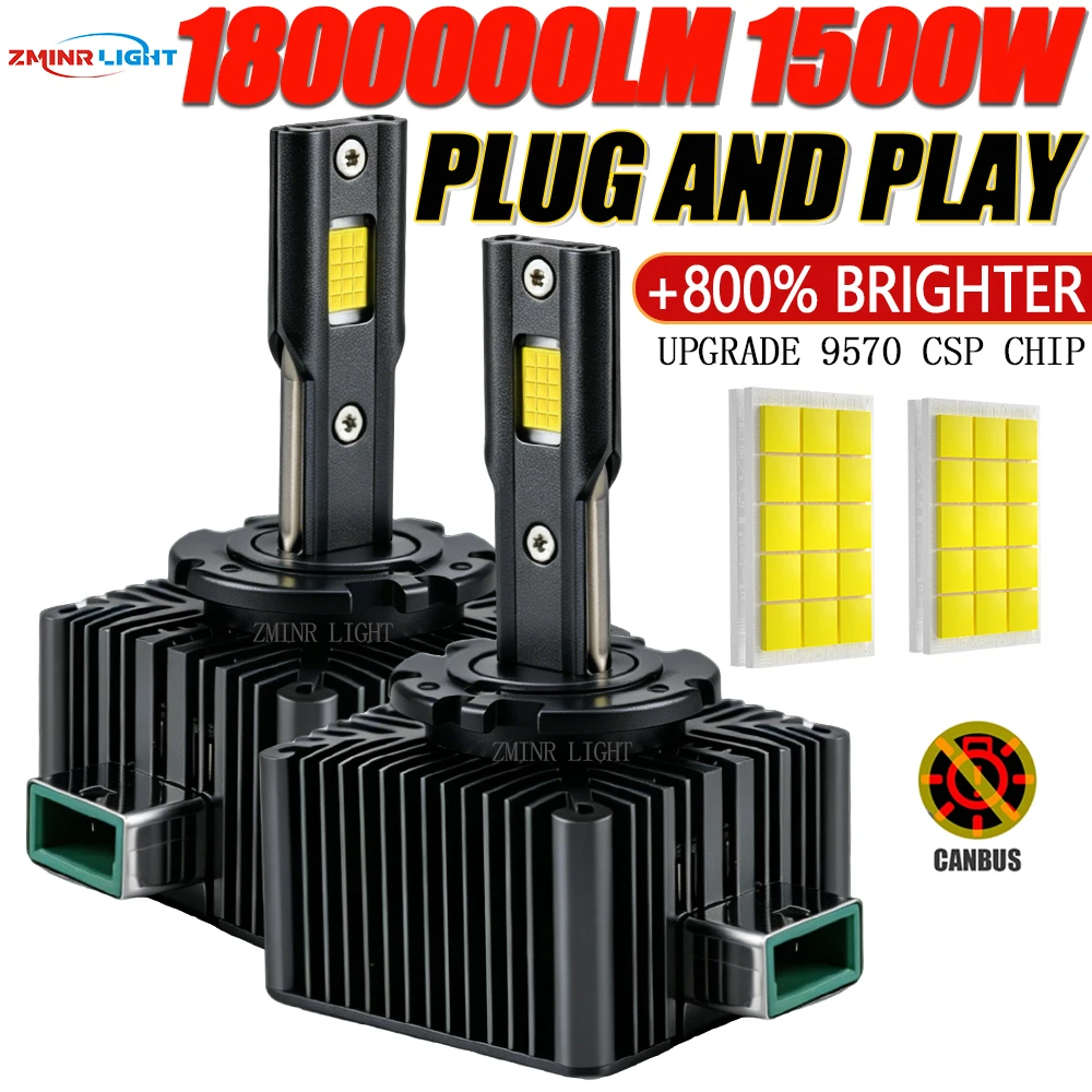 D1S D3S D2S D4S D8S LED Bulb Car Headlight CANBUS 1800000LM Super Bright Light 1:1 Direct Replacement Xenon Headlamp Plug&Play
D1S D3S D2S D4S D8S LED Bulb Car Headlight CANBUS 1800000LM Super Bright Light 1:1 Direct Replacement Xenon Headlamp Plug&Play