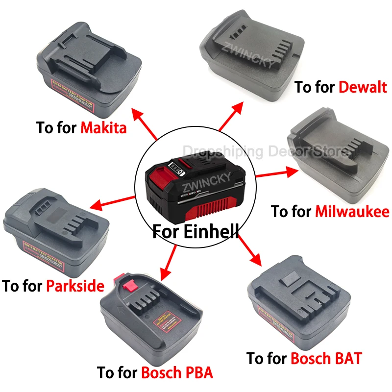 Battery Adapter for Einhell 18V Li-ion Battery Convert to for Makita/Dewalt/Milwaukee/Bosch/Parkside 18V Battery Power Tools
Battery Adapter for Einhell 18V Li-ion Battery Convert to for Makita/Dewalt/Milwaukee/Bosch/Parkside 18V Battery Power Tools
