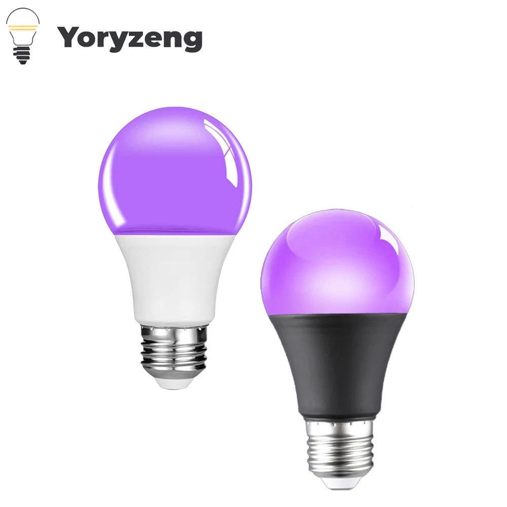 E27 UV LED Globe Bulb Purple Black Lights Glow in the Dark A19 Party Halloween Decoration Fluorescent Light Lamp AC 85-265V
E27 UV LED Globe Bulb Purple Black Lights Glow in the Dark A19 Party Halloween Decoration Fluorescent Light Lamp AC 85-265V