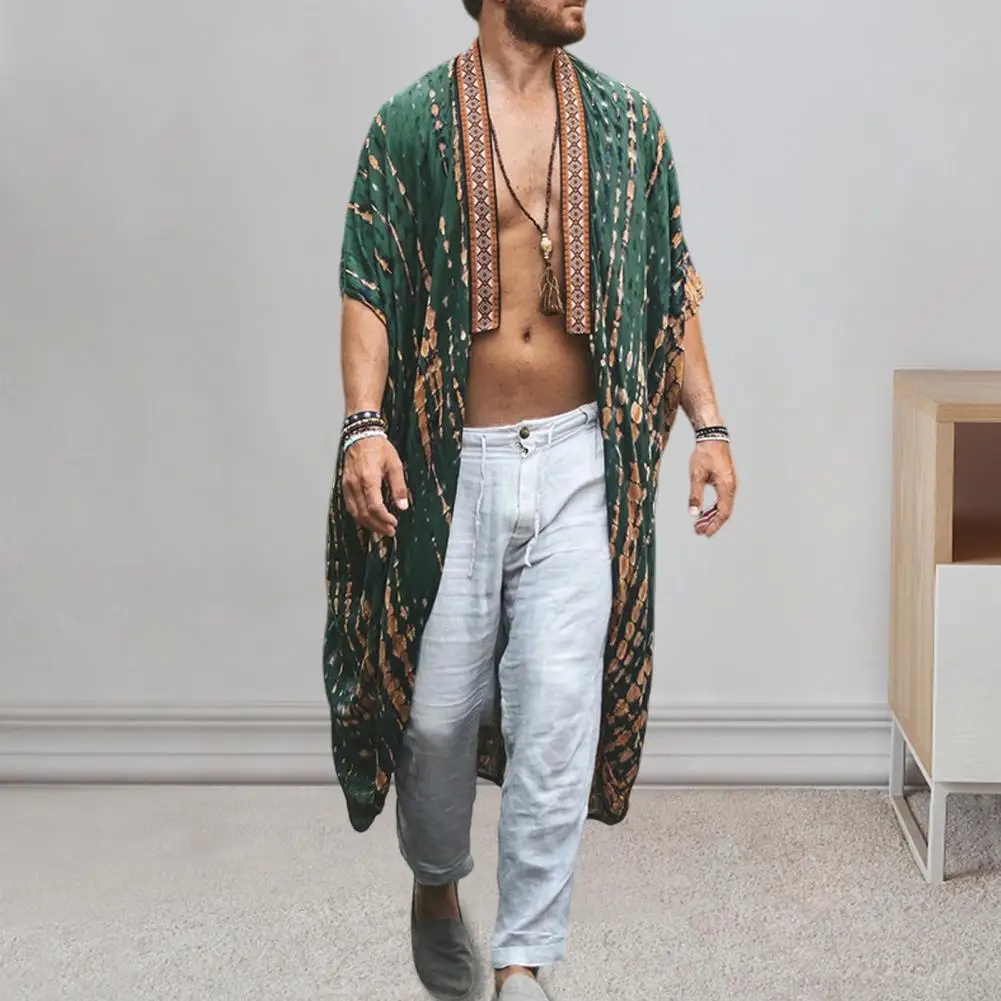 Breathable Beach Coat Retro Style Men's Mid length Loose Fit Beach Coat Sun Jacket with Open Front for Men
Breathable Beach Coat Retro Style Men's Mid length Loose Fit Beach Coat Sun Jacket with Open Front for Men