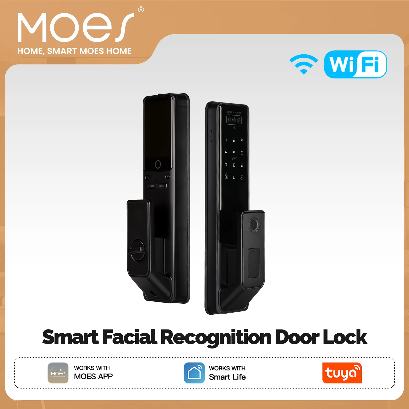 MOES Tuya WiFi Smart Door Lock Facial Palm Vein Recognition Remote Fingerprint Password IC Card Unlock Indoor Battery Powered
MOES Tuya WiFi Smart Door Lock Facial Palm Vein Recognition Remote Fingerprint Password IC Card Unlock Indoor Battery Powered