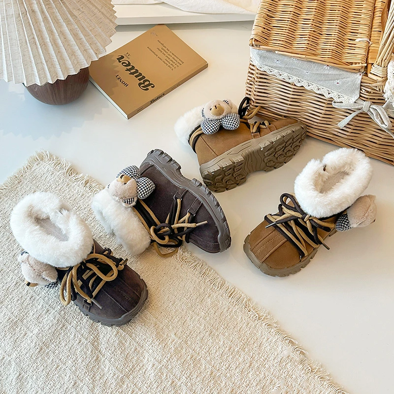 Kids Sports Boots Comfortable Fur Children Princess Boots Cute Bear Toes Capped 2026 Brand New Children Short Boots Soft Bottom
Kids Sports Boots Comfortable Fur Children Princess Boots Cute Bear Toes Capped 2026 Brand New Children Short Boots Soft Bottom