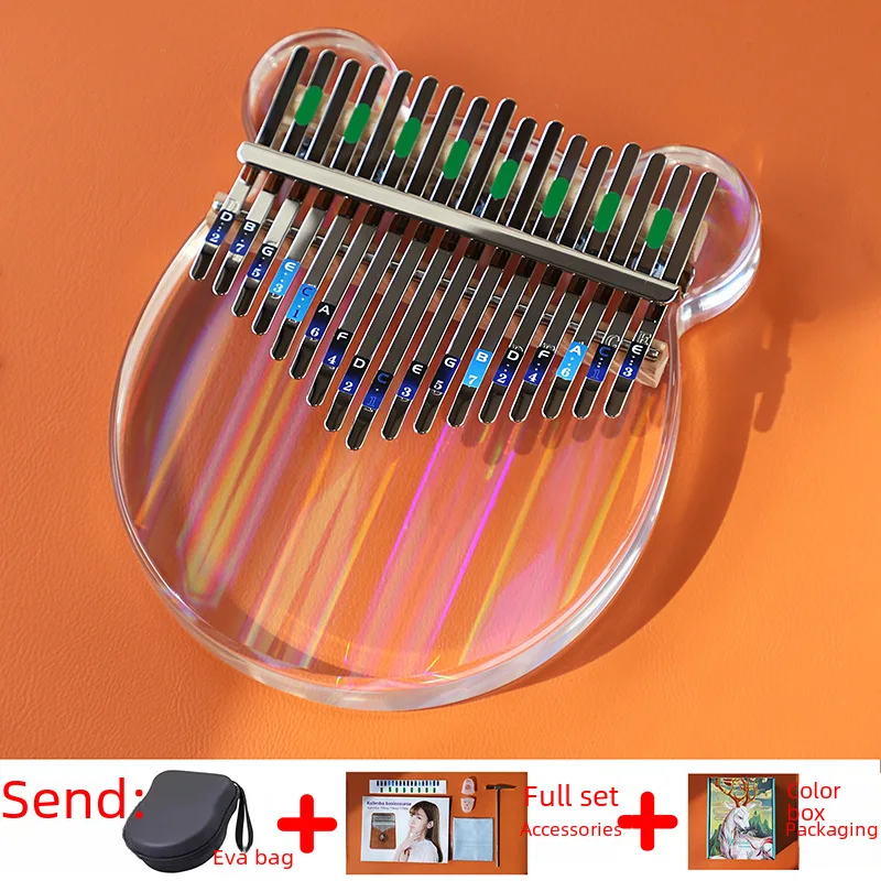 Crystal Transparent Thumb Piano Kalimba21Audio Kalinba Qin Beginner17Sound Cabalin Finger Piano
Crystal Transparent Thumb Piano Kalimba21Audio Kalinba Qin Beginner17Sound Cabalin Finger Piano
