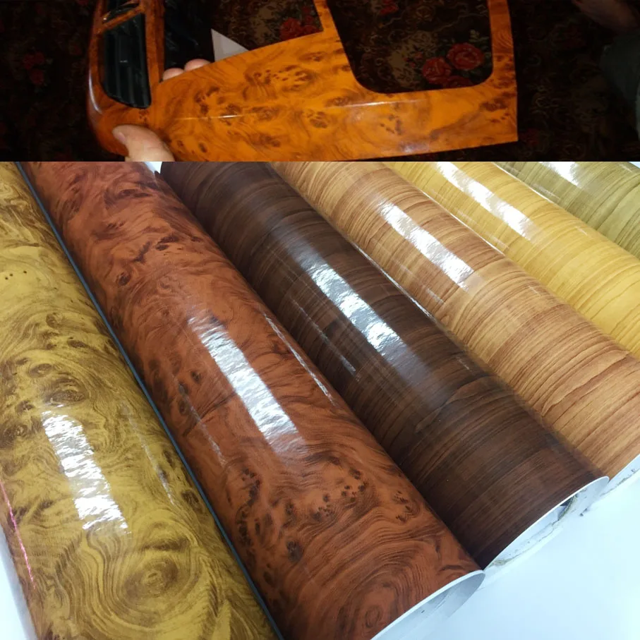 Premium Glossy Wood Grain Car Sticker Waterproof Vinyl Film DIY Automobiles Interior Decoration Furniture Decal
Premium Glossy Wood Grain Car Sticker Waterproof Vinyl Film DIY Automobiles Interior Decoration Furniture Decal