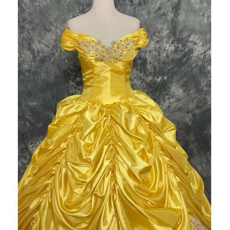 2026 New Arrival Luxury Style Cosplay Costume Princess Yellow Belle Corset Dress For Adult Women Fancy Halloween Party Dresses
2026 New Arrival Luxury Style Cosplay Costume Princess Yellow Belle Corset Dress For Adult Women Fancy Halloween Party Dresses