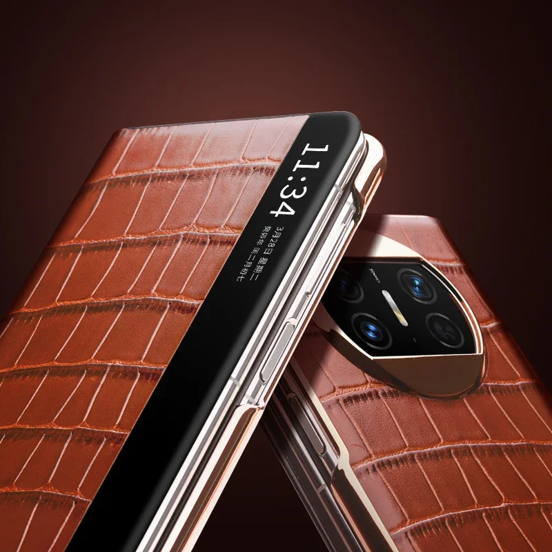 Чехол QIALINO из натуральной кожи для Huawei Mate X5/X3, деловой роскошный флип-чехол для экрана в спящий режим, защитный чехол для Mate X5
Чехол QIALINO из натуральной кожи для Huawei Mate X5/X3, деловой роскошный флип-чехол для экрана в спящий режим, защитный чехол для Mate X5