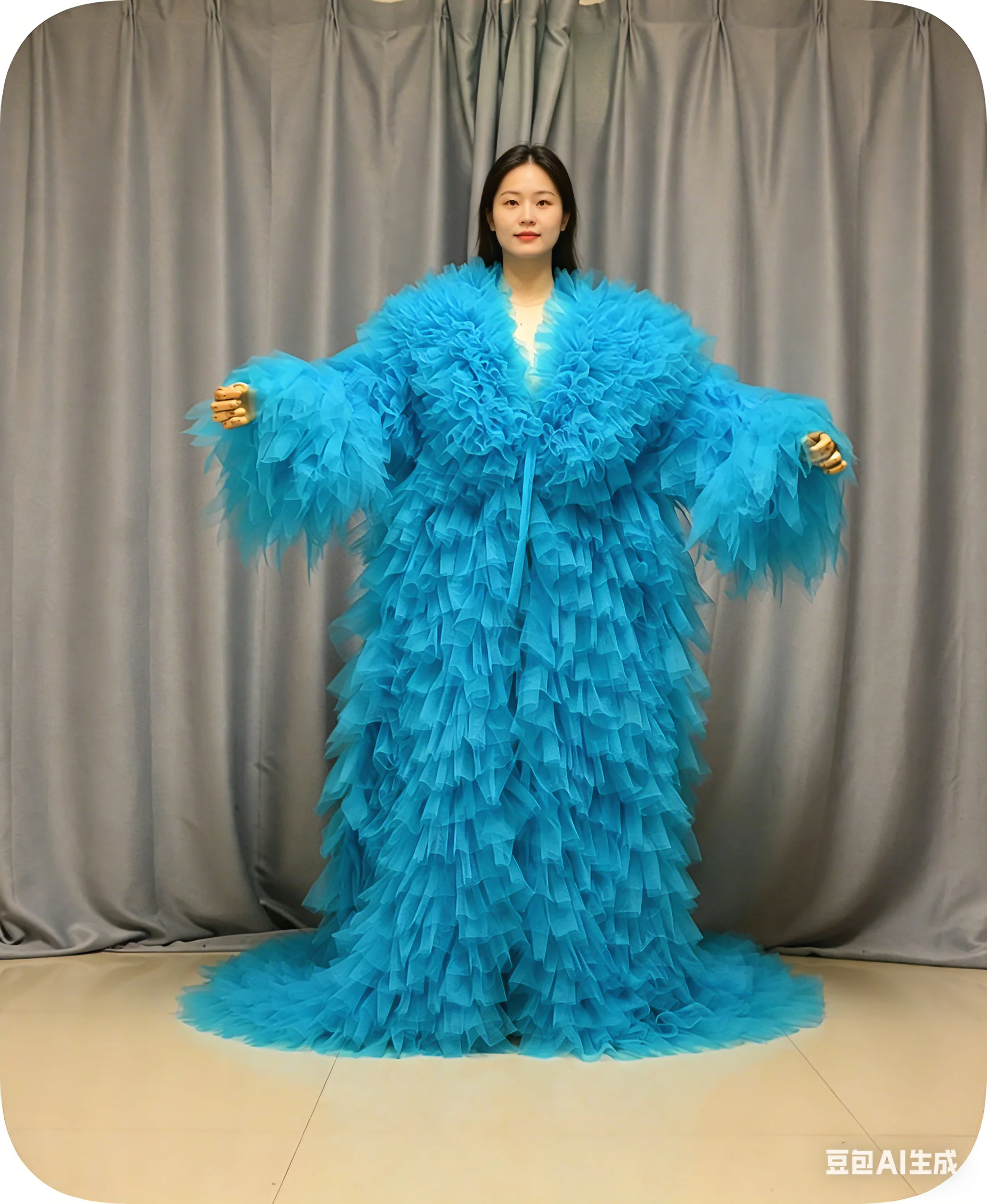 fluffy pleated ruffled long sleeved cloak Fluffy Tiered Tulle Long Women Jacket Lush Cape Vest Outfit Female Outwear Coat
fluffy pleated ruffled long sleeved cloak Fluffy Tiered Tulle Long Women Jacket Lush Cape Vest Outfit Female Outwear Coat