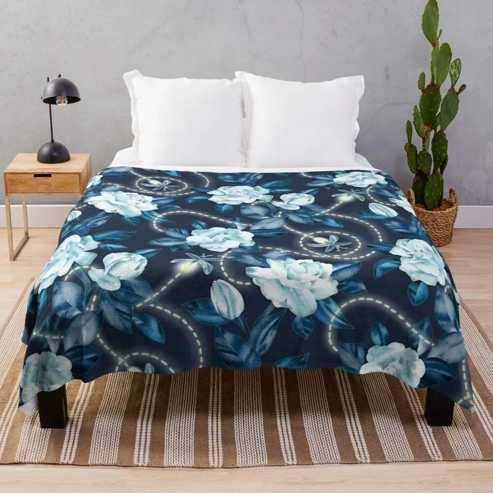 Midnight Sparkles - Gardenias and Fireflies in Sapphire Blue Throw Blanket Luxury Designer Stuffeds bed plaid Blankets
Midnight Sparkles - Gardenias and Fireflies in Sapphire Blue Throw Blanket Luxury Designer Stuffeds bed plaid Blankets