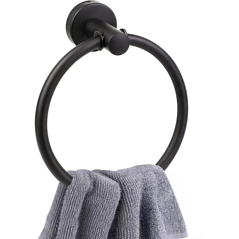 Матовое черное кольцо для полотенец — прочный держатель для полотенец для рук из нержавеющей стали для ванной комнаты и кухни, настенный монтаж с легкой установкой
Матовое черное кольцо для полотенец — прочный держатель для полотенец для рук из нержавеющей стали для ванной комнаты и кухни, настенный монтаж с легкой установкой
