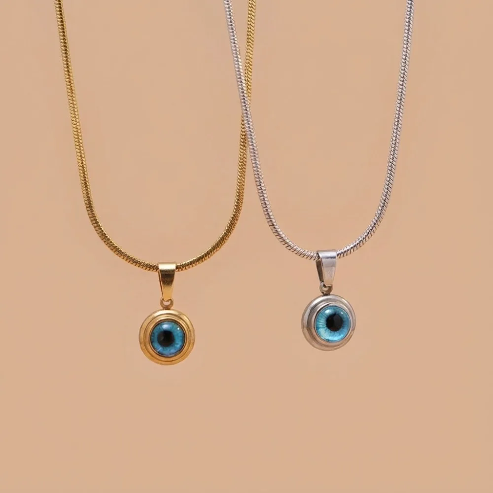 Minimalist Blue Evil Eye Choker Necklace, Dainty Round Eye Charm Tarnish Resistant Fashion Daily Layering Jewelry
Minimalist Blue Evil Eye Choker Necklace, Dainty Round Eye Charm Tarnish Resistant Fashion Daily Layering Jewelry