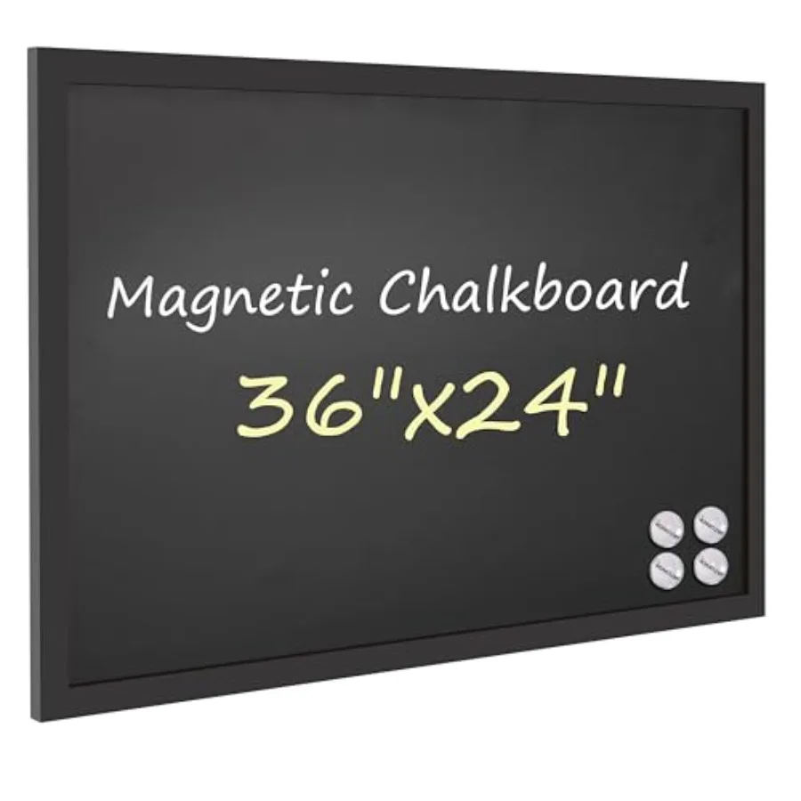 Magnetic Chalkboard Board 24 x 36 Large Chalkboard board for Wall Decor Easy-to-Erase Wood Framed Magnet Board for School Home
Magnetic Chalkboard Board 24 x 36 Large Chalkboard board for Wall Decor Easy-to-Erase Wood Framed Magnet Board for School Home