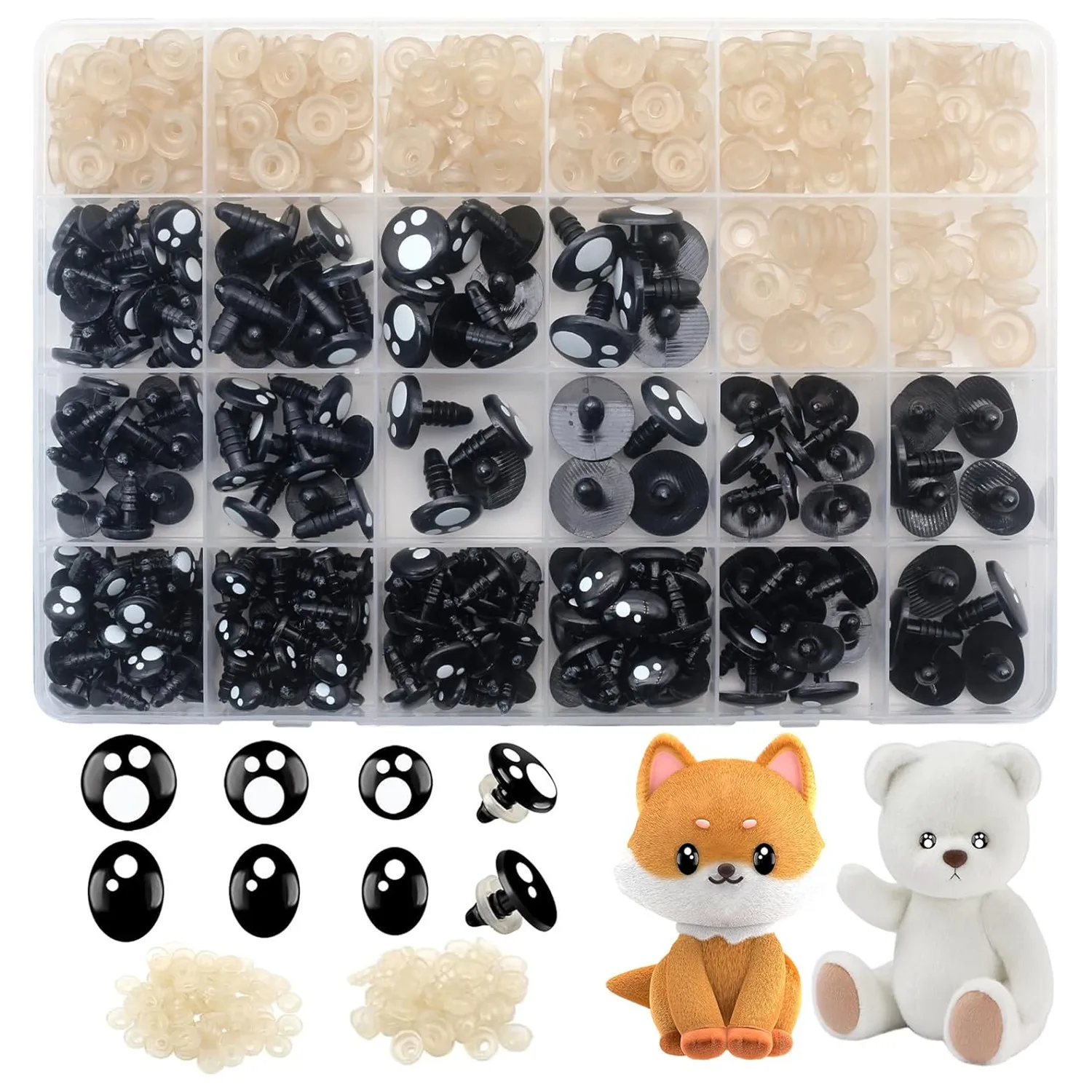 Plastic Safety Eyes Noses Washers for Stuffed Animal Crocheting Crochet Eyes for Animaux En Peluche Et Ours En Teddy Bear Making
Plastic Safety Eyes Noses Washers for Stuffed Animal Crocheting Crochet Eyes for Animaux En Peluche Et Ours En Teddy Bear Making
