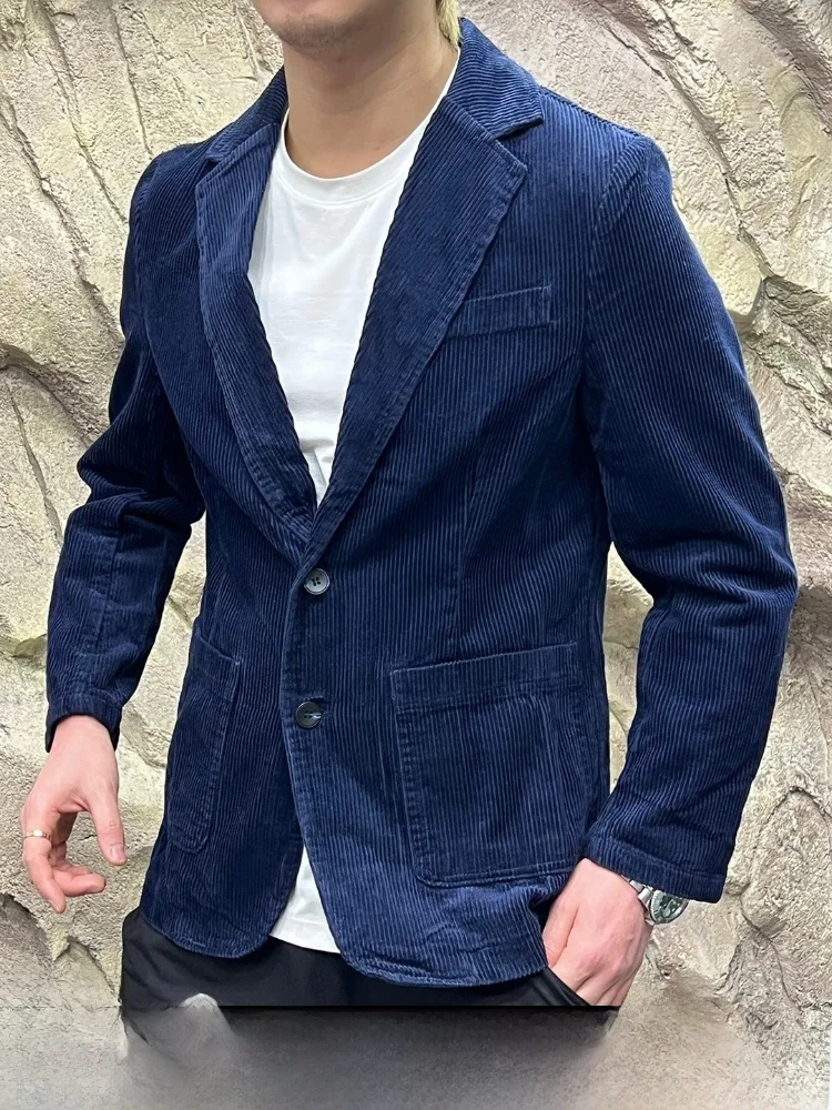 Washed Cotton Corduroy Men's Fashionable High-End Suit Jacket Spring New Arrival Standard Fit Casual Single-breasted Long Sleeve
Washed Cotton Corduroy Men's Fashionable High-End Suit Jacket Spring New Arrival Standard Fit Casual Single-breasted Long Sleeve
