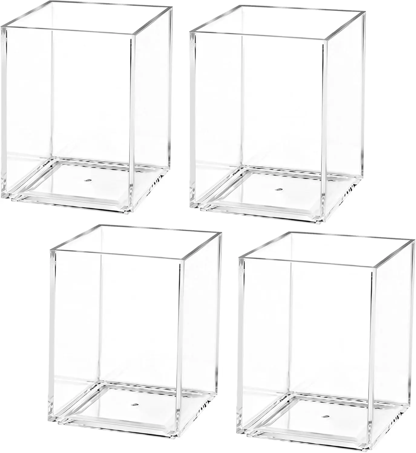Clear Acrylic Pen Holder Cup 4 Pack, Thickened Desk Organizer for Office School Home with Brush Storage
Clear Acrylic Pen Holder Cup 4 Pack, Thickened Desk Organizer for Office School Home with Brush Storage