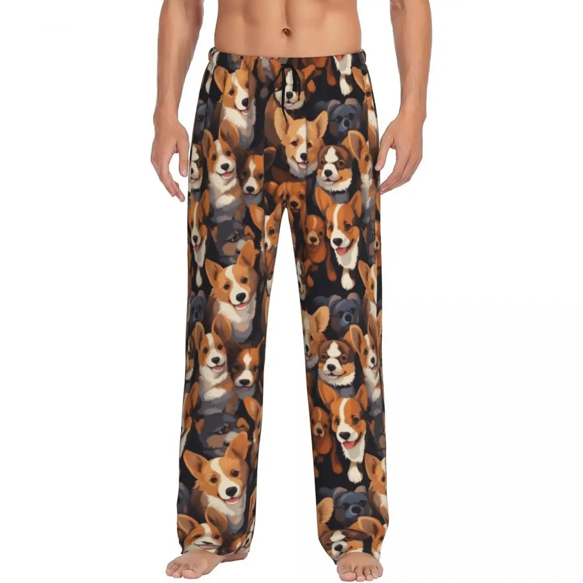 Custom Printed Men's Cute Pet Dog Corgi Pajama Pants Sleepwear Sleep Lounge Bottoms with Pockets
Custom Printed Men's Cute Pet Dog Corgi Pajama Pants Sleepwear Sleep Lounge Bottoms with Pockets
