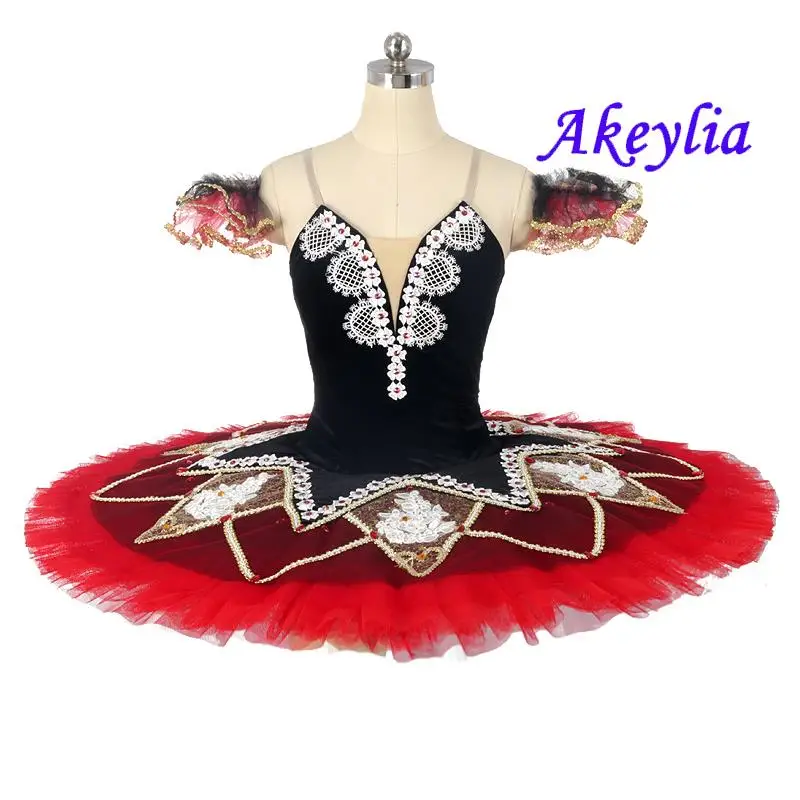 Don Quixote Ballet tutu professional women Paquita Pancake Tutu Competition velvet black red Tutus classical for Children JN0452
Don Quixote Ballet tutu professional women Paquita Pancake Tutu Competition velvet black red Tutus classical for Children JN0452