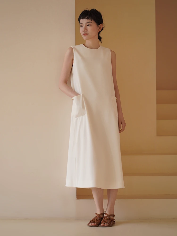 Hacikis Ice Salt And Amber Loose Sleeveless Simple Style Commute Dress Women's Fashion Straight Tube Skirt Polyester Viscose ...
Hacikis Ice Salt And Amber Loose Sleeveless Simple Style Commute Dress Women's Fashion Straight Tube Skirt Polyester Viscose ...