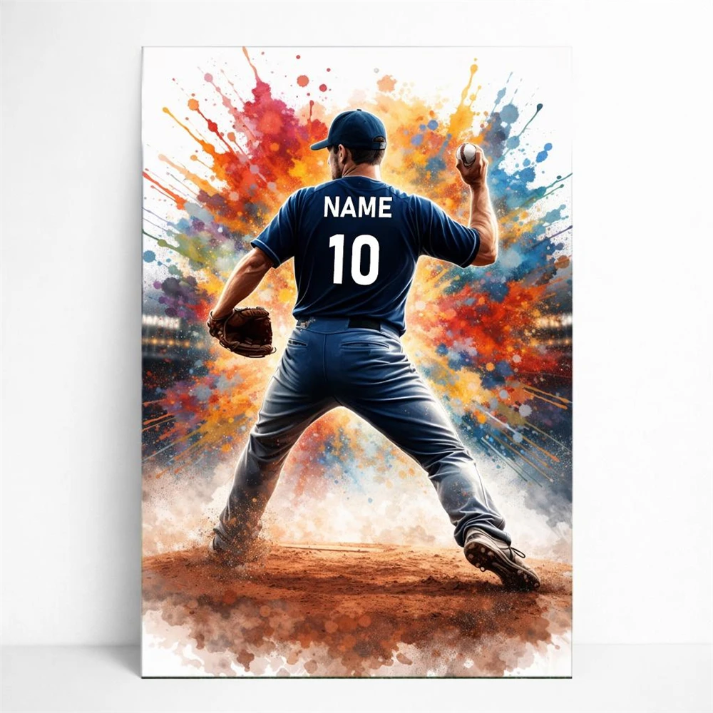 Personalized Baseball Poster with Name and Number Prints Custom Batting Player Poster for Boys Canvas Painting Sport Gifts
Personalized Baseball Poster with Name and Number Prints Custom Batting Player Poster for Boys Canvas Painting Sport Gifts