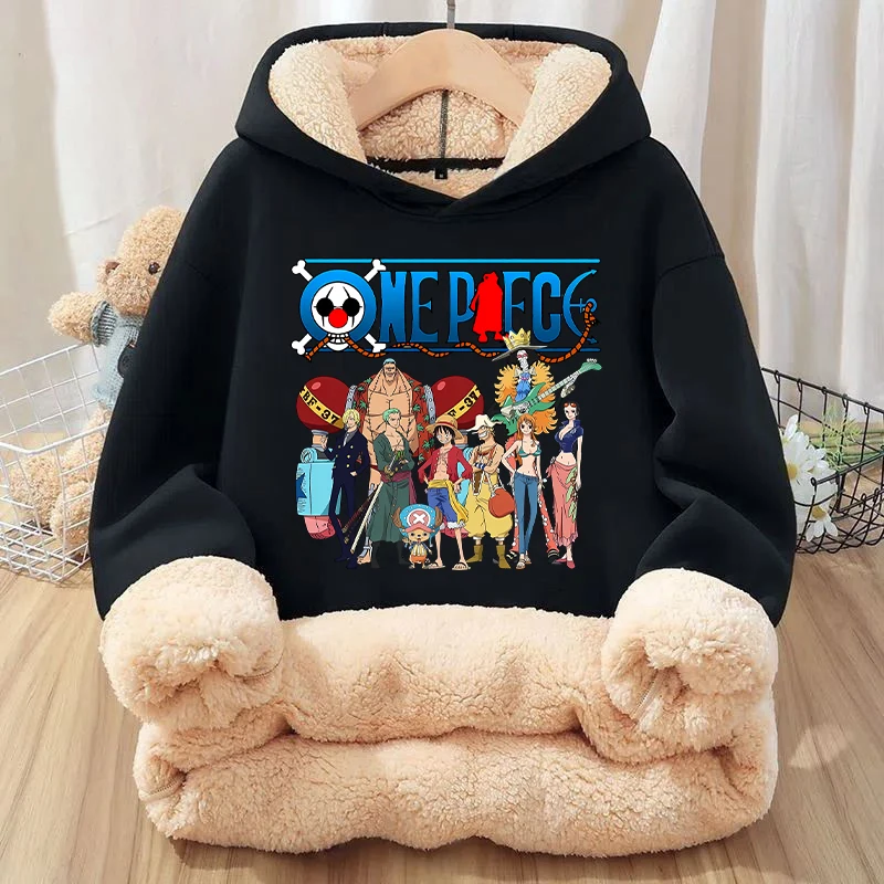 One Piece Baby Sweatshirt Thickened Fleece Hoodie Boy Luffy Zoro Long Brook Anime Sleeve Winter Warm Cashmere Hooded Kid Clothes
One Piece Baby Sweatshirt Thickened Fleece Hoodie Boy Luffy Zoro Long Brook Anime Sleeve Winter Warm Cashmere Hooded Kid Clothes
