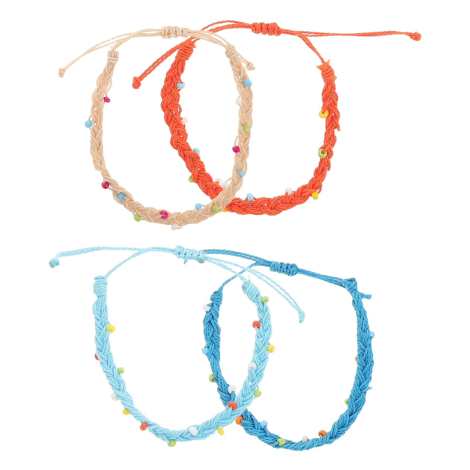 4pcs Handmade Waxed Thread Bracelets Multicolor Beaded Rope Jewelry Durable Waterproof Cord Comfortable Fit For Women Party
4pcs Handmade Waxed Thread Bracelets Multicolor Beaded Rope Jewelry Durable Waterproof Cord Comfortable Fit For Women Party