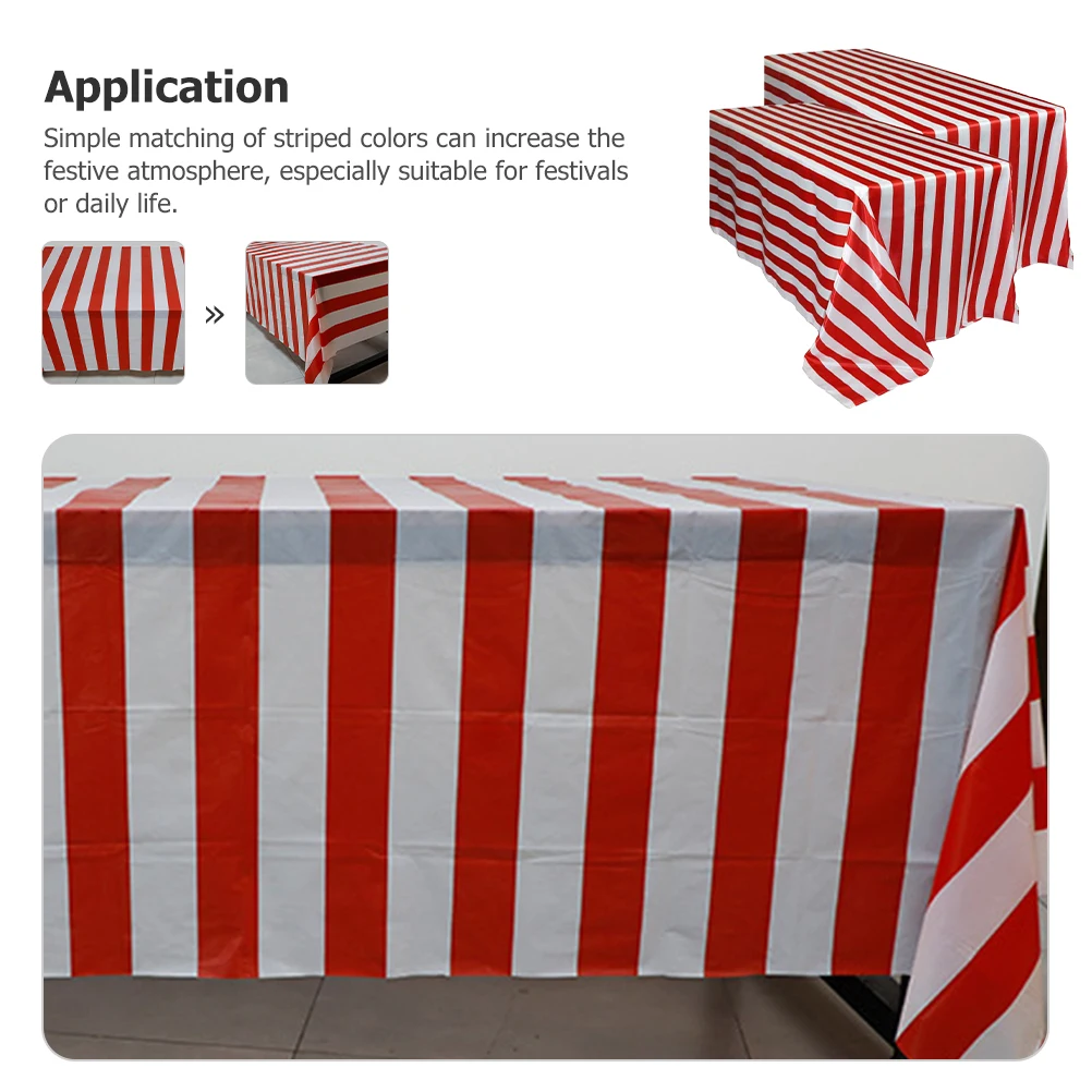 2Pcs Striped Tablecloth 137x274cm Red White Waterproof Party Christmas Picnic Circus Birthday Decoration Cover Dining Room
2Pcs Striped Tablecloth 137x274cm Red White Waterproof Party Christmas Picnic Circus Birthday Decoration Cover Dining Room
