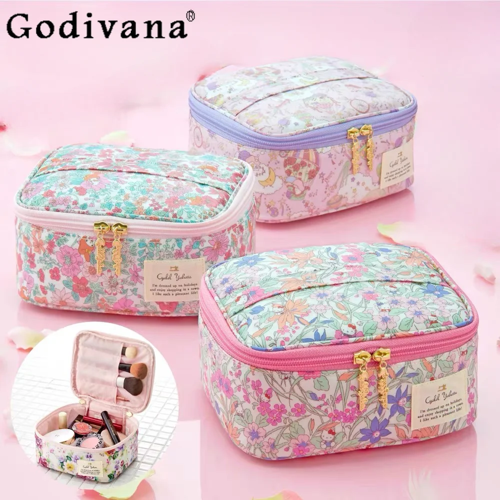 Japanese Floral Zipper Square Bag Waterproof Makeup Organizer Bags Women Cosmetic Pouch Desktop Jewelry Storage Bags
Japanese Floral Zipper Square Bag Waterproof Makeup Organizer Bags Women Cosmetic Pouch Desktop Jewelry Storage Bags