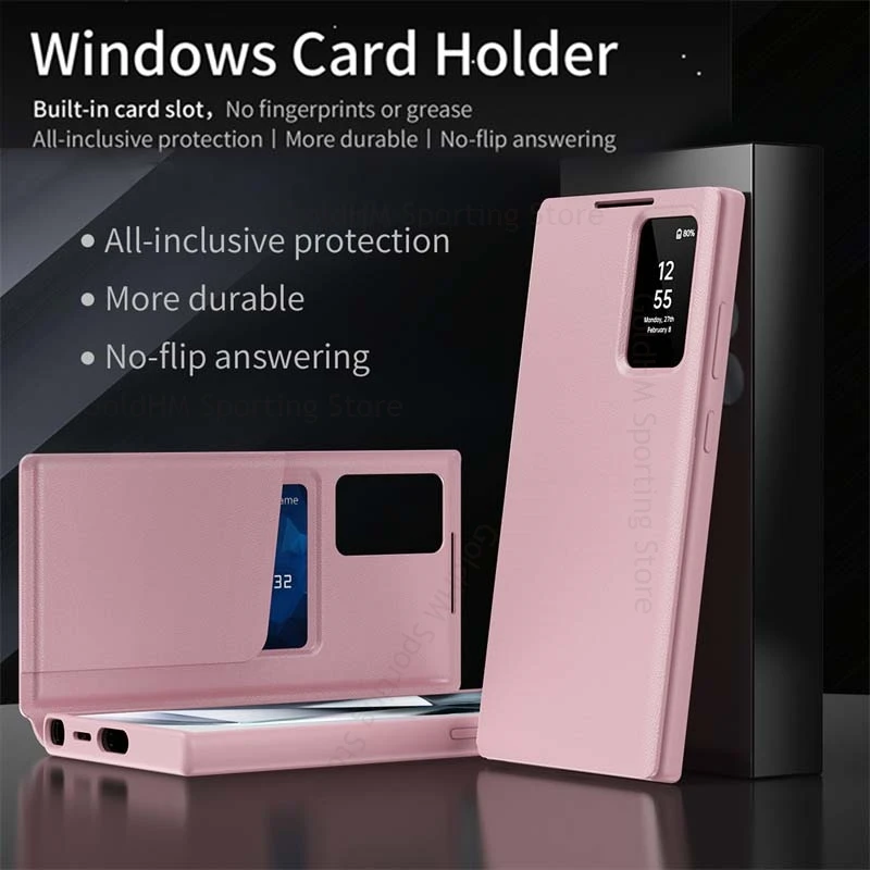 For Samsung S25 Ultra 5G View Windows Flip Card Slot Case For Galaxy S24 Ultra S25+ S23 Plus 360° Full Protective Leather Cover
For Samsung S25 Ultra 5G View Windows Flip Card Slot Case For Galaxy S24 Ultra S25+ S23 Plus 360° Full Protective Leather Cover