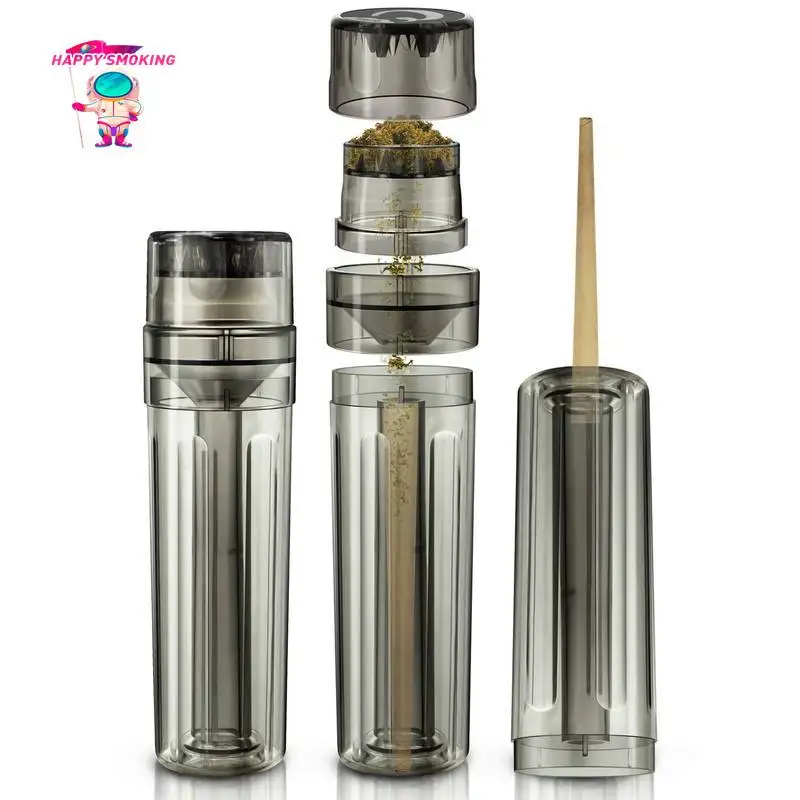 Mini Manual Joint Roller Maker Plastic with Cone Holder 4-layer Tobacco Grinder Cigarette Rolling Horn Tube Smoke Cutter Tools
Mini Manual Joint Roller Maker Plastic with Cone Holder 4-layer Tobacco Grinder Cigarette Rolling Horn Tube Smoke Cutter Tools