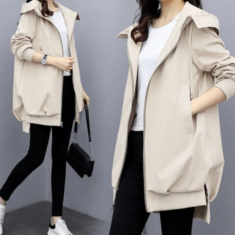 Spring Trench Coat Jacket for Women 2022 Korean Style New In Outerwear Long Overcoat Female Black Loose Elegant Outfits Clothing
Spring Trench Coat Jacket for Women 2022 Korean Style New In Outerwear Long Overcoat Female Black Loose Elegant Outfits Clothing