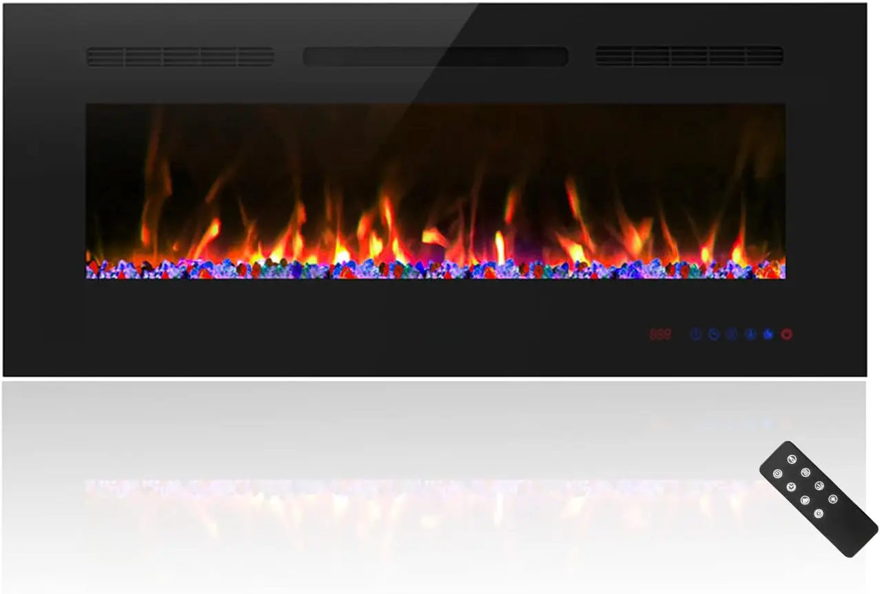 Indoor Wall-mounted Electric Fireplace for Home, with 13×13 Flame Colors, Thermostat, Remote & Touch Control, 750W/1500W
Indoor Wall-mounted Electric Fireplace for Home, with 13×13 Flame Colors, Thermostat, Remote & Touch Control, 750W/1500W