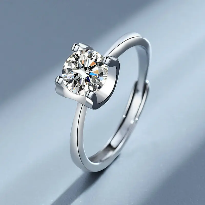 BR 1CT S925 Sterling Silver Moissanite Ring Setting for Women, D VVS1 Exquisite Moissanite Jewelry, Perfect Gift
BR 1CT S925 Sterling Silver Moissanite Ring Setting for Women, D VVS1 Exquisite Moissanite Jewelry, Perfect Gift