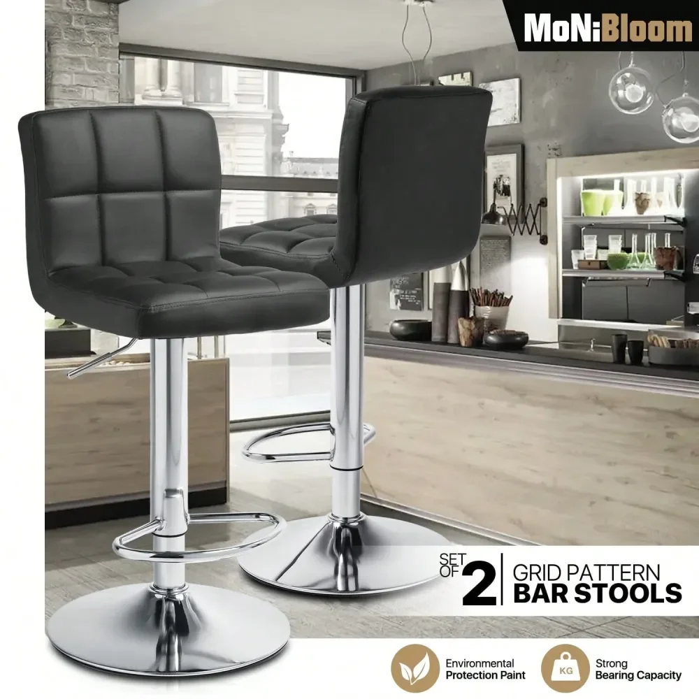 Bar Stools Sillas Para Barra AltaBar Stools Set Of 2 PU Leather Swivel Counter Height Modern Square Island Barstool With Back Fo
Bar Stools Sillas Para Barra AltaBar Stools Set Of 2 PU Leather Swivel Counter Height Modern Square Island Barstool With Back Fo