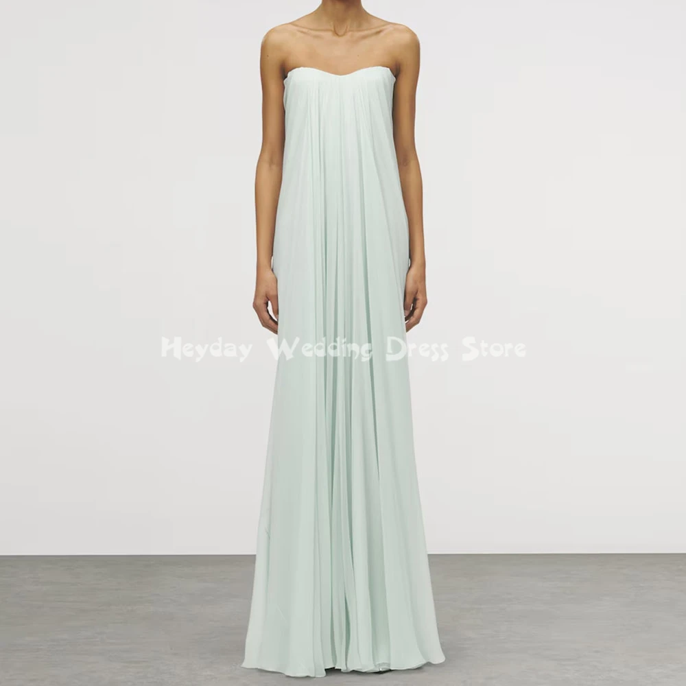 Heyday Customized Women's Strapless Chiffon Pleats Evening Dresses With Sleeveless Straight Formal Elegant Party Dresses 2025
Heyday Customized Women's Strapless Chiffon Pleats Evening Dresses With Sleeveless Straight Formal Elegant Party Dresses 2025