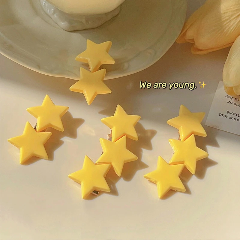 Cute yellow star hair clips, duckbill hair clips, side hair clips
Cute yellow star hair clips, duckbill hair clips, side hair clips