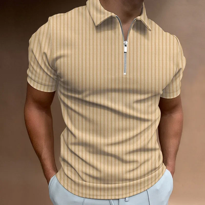 Men's Fashion Polo Shirts 2025 Summer Stripe Zipper Mens Polo Shirt Solid T-Shirt Brand Short-Sleeved Shirt Casual Slim Tops
Men's Fashion Polo Shirts 2025 Summer Stripe Zipper Mens Polo Shirt Solid T-Shirt Brand Short-Sleeved Shirt Casual Slim Tops