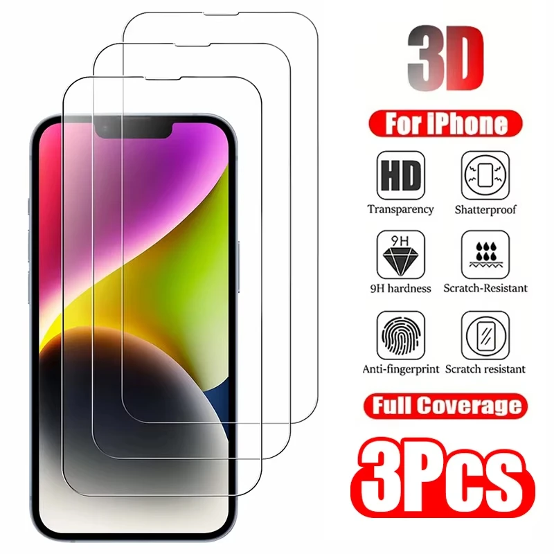 1-3PCS Full Cover Screen Protector For iPhone 17 Pro Max Air 16 13 11 15 14 Plus 16E 12 Mini XR Xs X 7 8 Tempered Glass Film
1-3PCS Full Cover Screen Protector For iPhone 17 Pro Max Air 16 13 11 15 14 Plus 16E 12 Mini XR Xs X 7 8 Tempered Glass Film