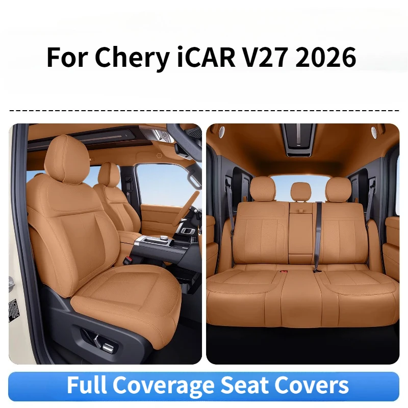 Для Chery iCAR V27 2026: Полный комплект чехлов для сидений из кожи, полностью закрывающие, с защитой от грязи, аксессуары для интерьера автомобиля
Для Chery iCAR V27 2026: Полный комплект чехлов для сидений из кожи, полностью закрывающие, с защитой от грязи, аксессуары для интерьера автомобиля